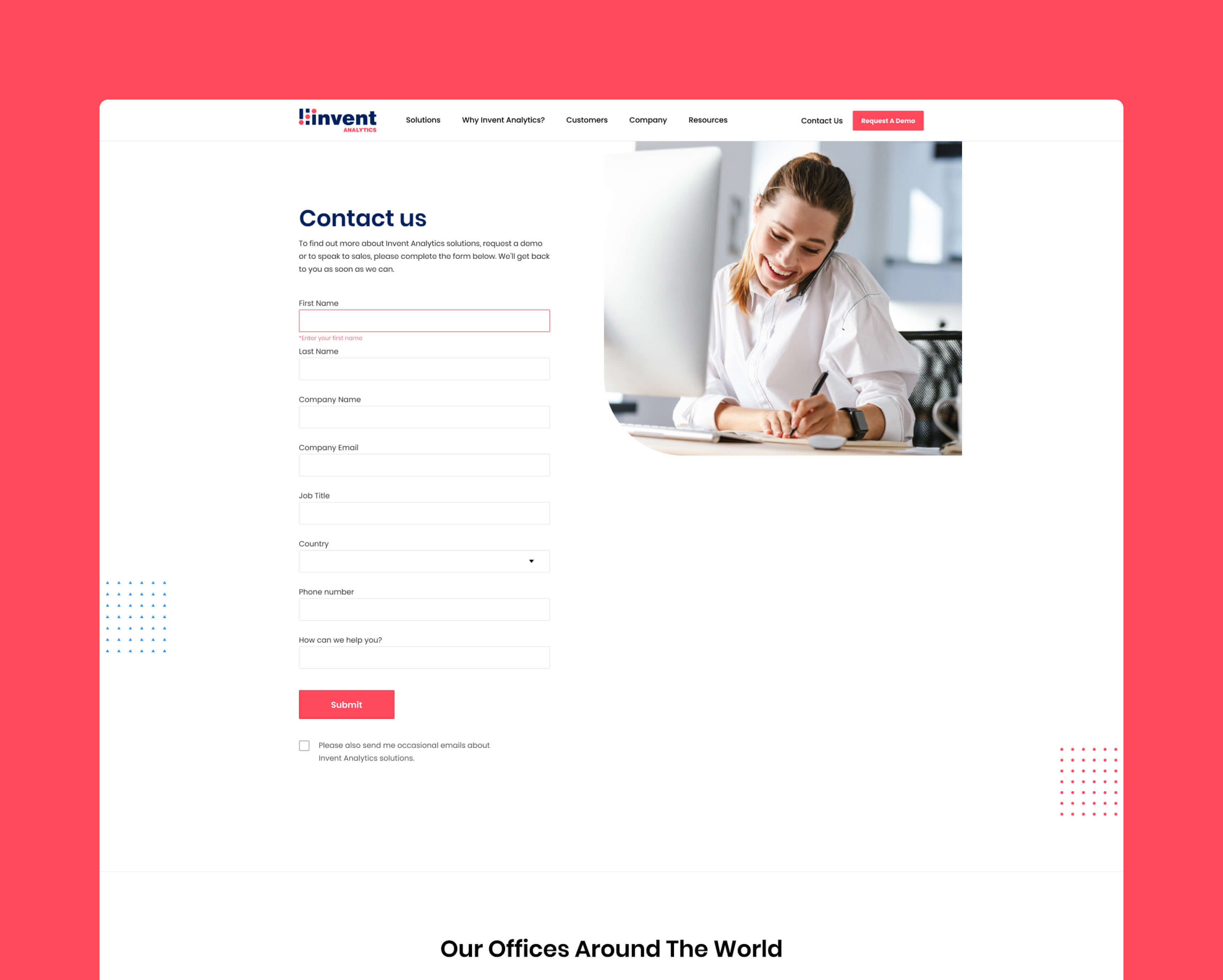 Invent Analytics website user experience and interface design screen - 5